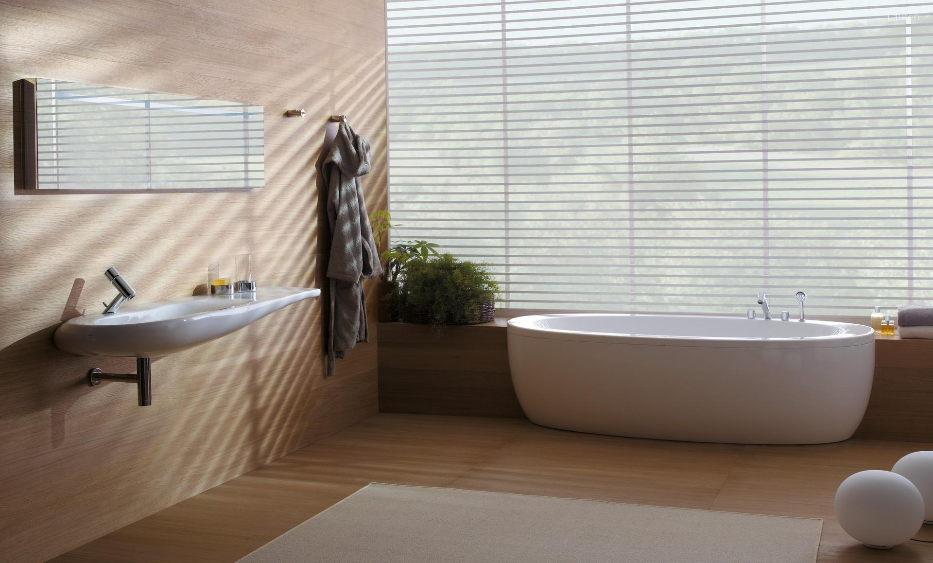 Design mosdó és tér kád - fürdő / WC ötlet, modern stílusban