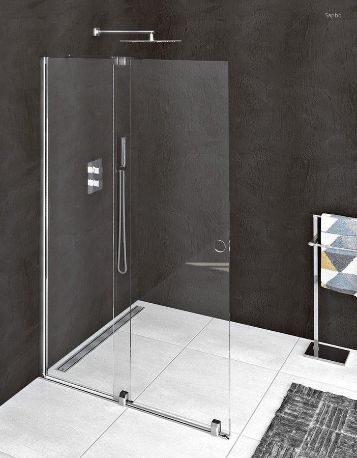 POLYSAN MODULAR SHOWER tolóajtó fix résszel - fürdő / WC ötlet, modern stílusban