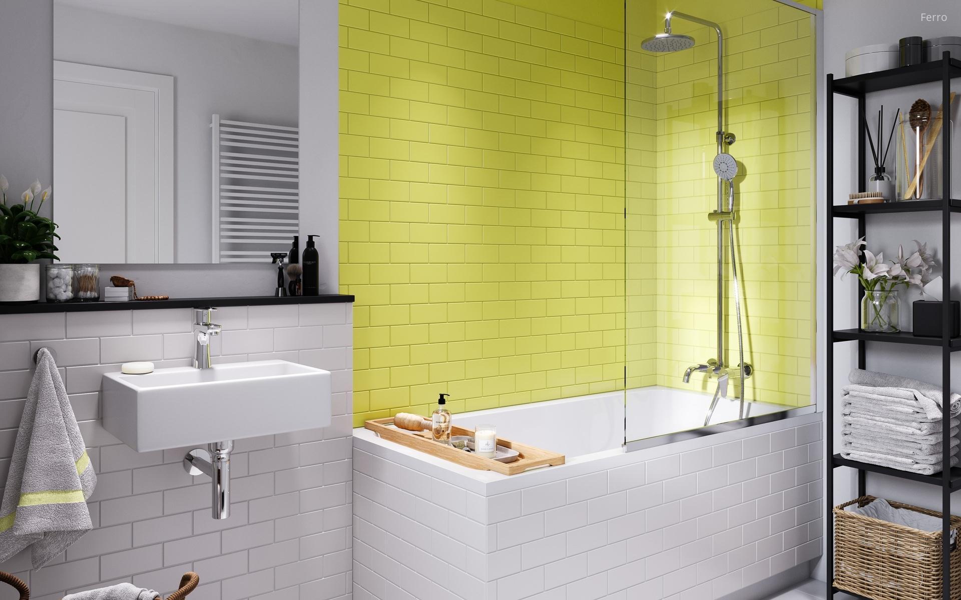 Zuhanyrendszer fejzuhannyal, kézizuhannyal és kádcsapteleppel - fürdő / WC ötlet, modern stílusban