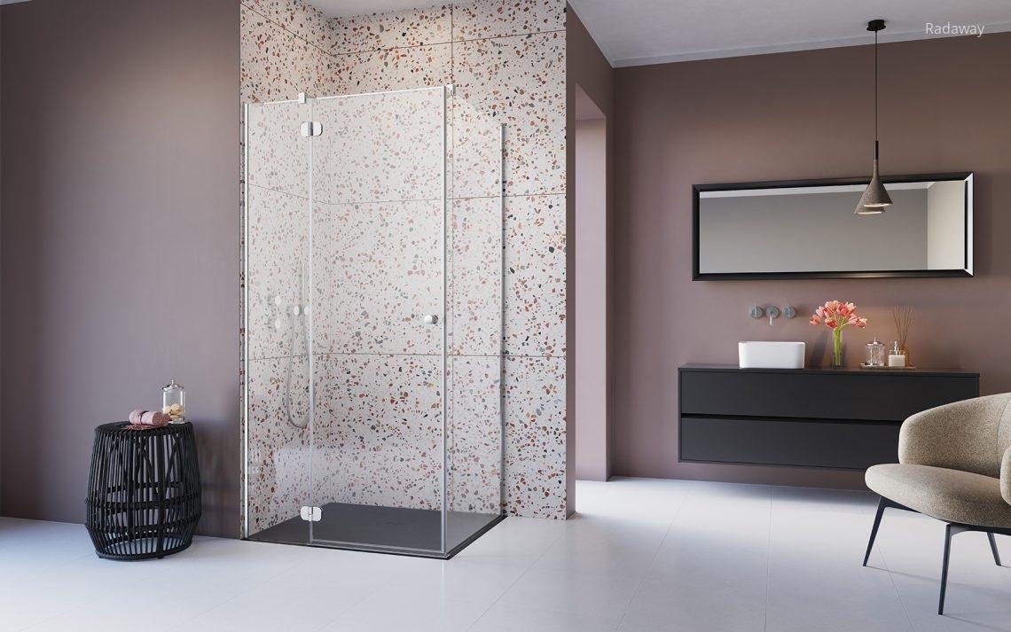 Szögletes zuhanykabin - fürdő / WC ötlet, modern stílusban