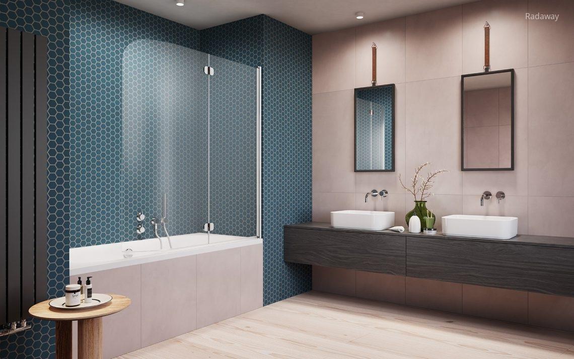 Csuklós kádparaván - fürdő / WC ötlet, modern stílusban