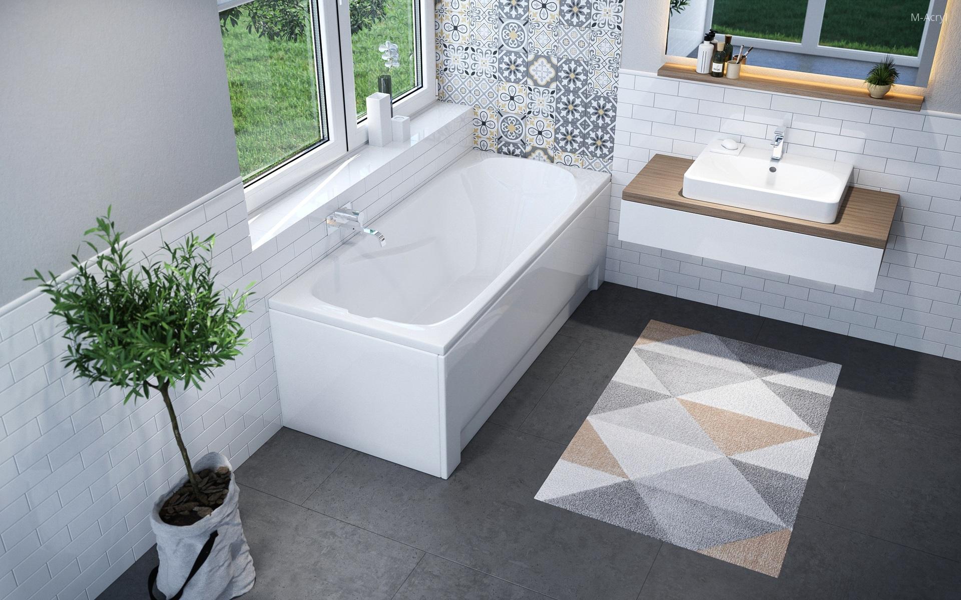 Sortiment egyenes kád - fürdő / WC ötlet, modern stílusban