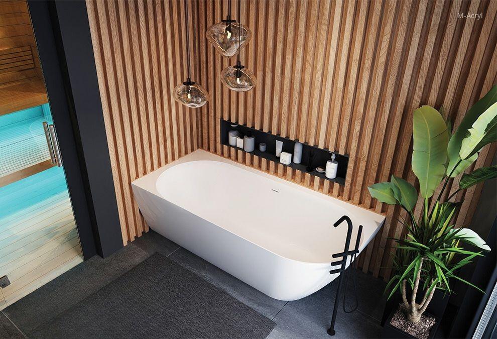 Különleges műmárvány kád - fürdő / WC ötlet, modern stílusban