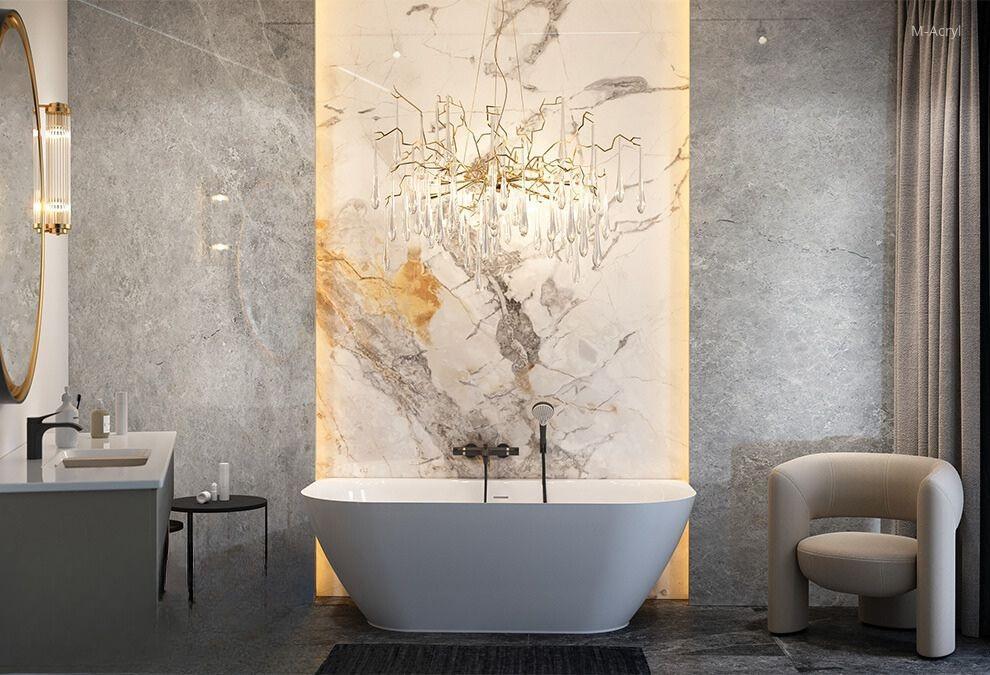 Látványos térkád - fürdő / WC ötlet, modern stílusban