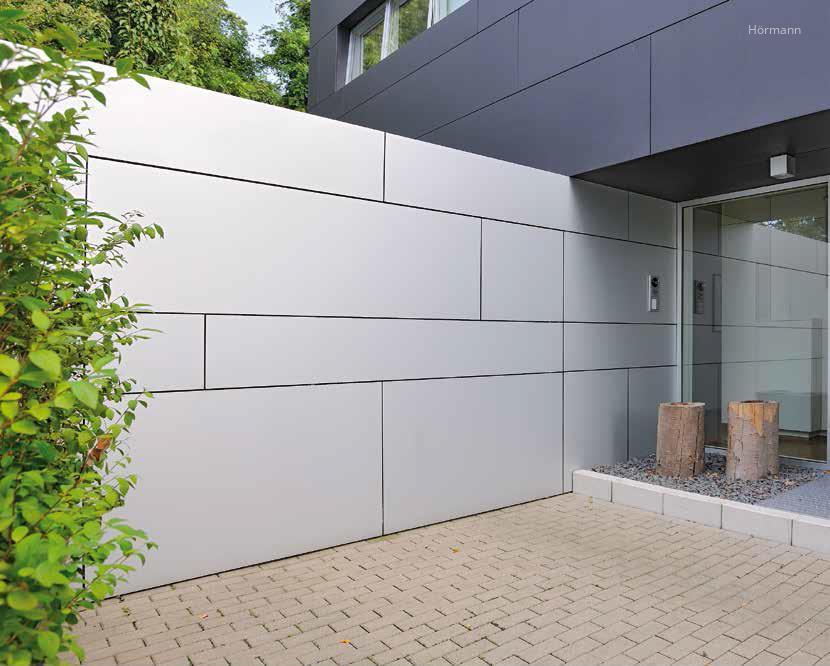 Modern billenőkapu - garázs ötlet, modern stílusban