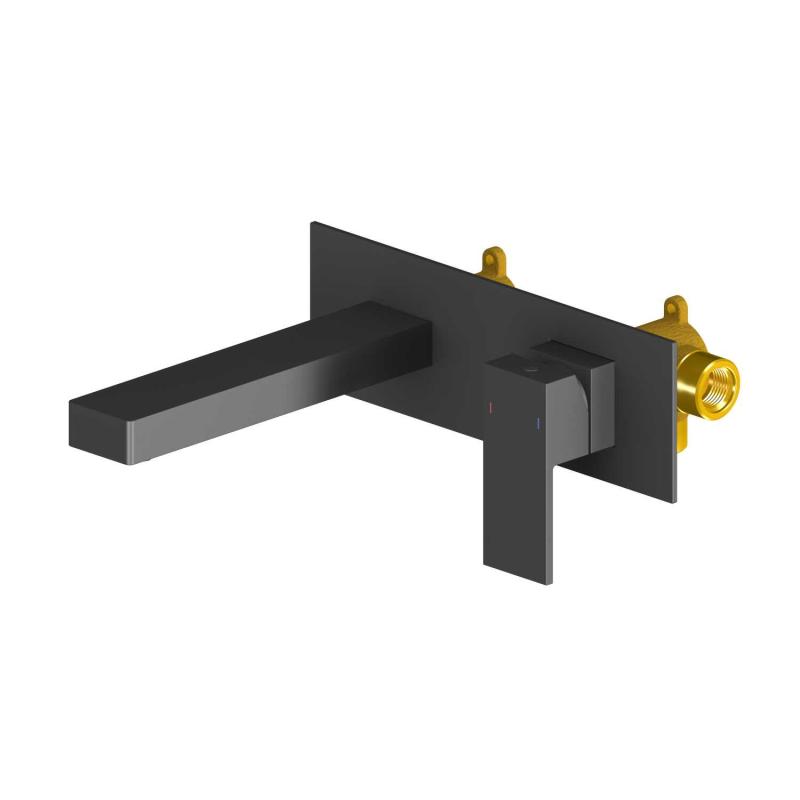 AREZZO design CUBEFIELD fali mosdócsaptelep, fekete AREZZO design CUBEFIELD fali mosdócsaptelep, fekete