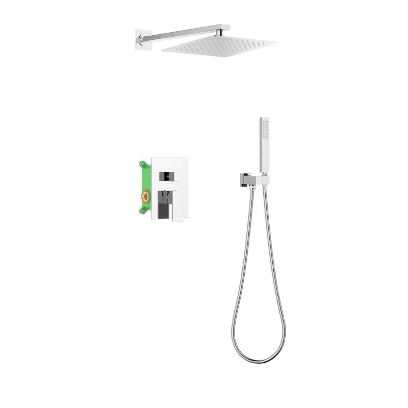 AREZZO design CUBEFIELD falsík alatti zuhanycsaptelep szett, króm AREZZO design CUBEFIELD falsík alatti zuhanycsaptelep szett, króm