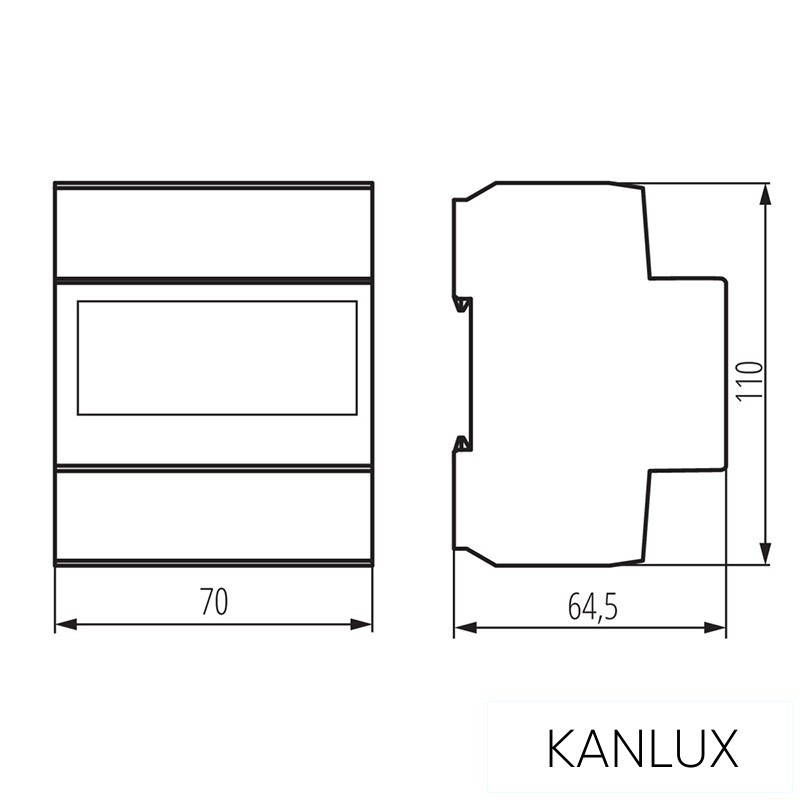 KANLUX KDEM-3P LCD fogyasztásmérő