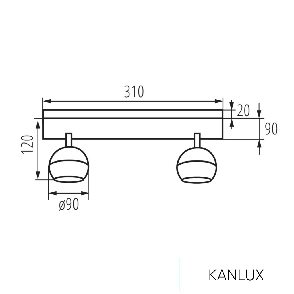 KANLUX GALOBA EL-2I W lámpa SPOT