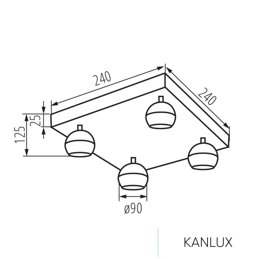 KANLUX GALOBA EL-4O W lámpa SPOT