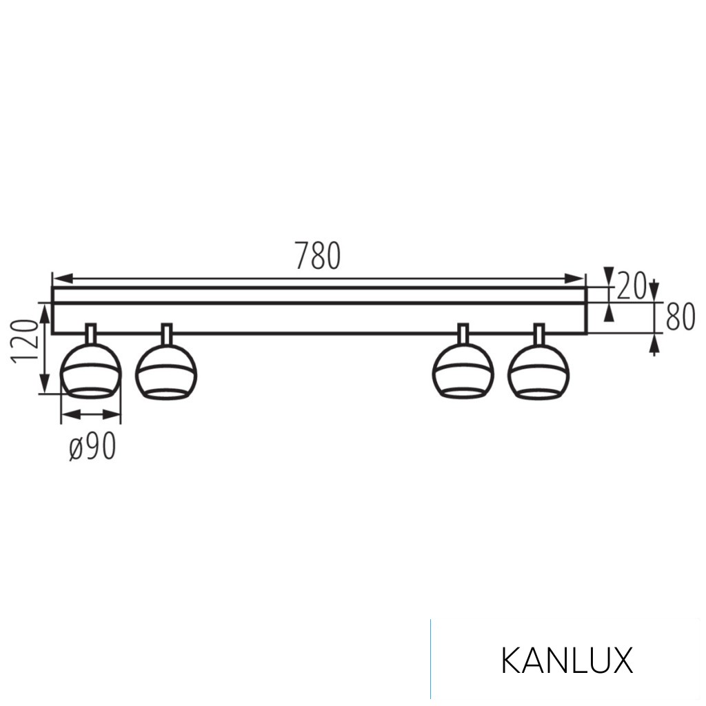 KANLUX GALOBA EL-4I W lámpa SPOT