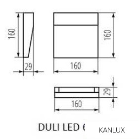  KANLUX DULI LED 6.5W-NW-L-GR lámpa 