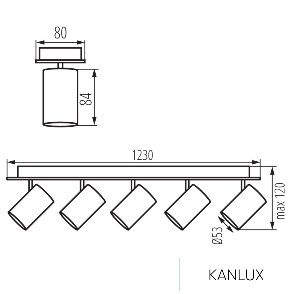 KANLUX EVALO EL-5I B-SR lámpa GU10