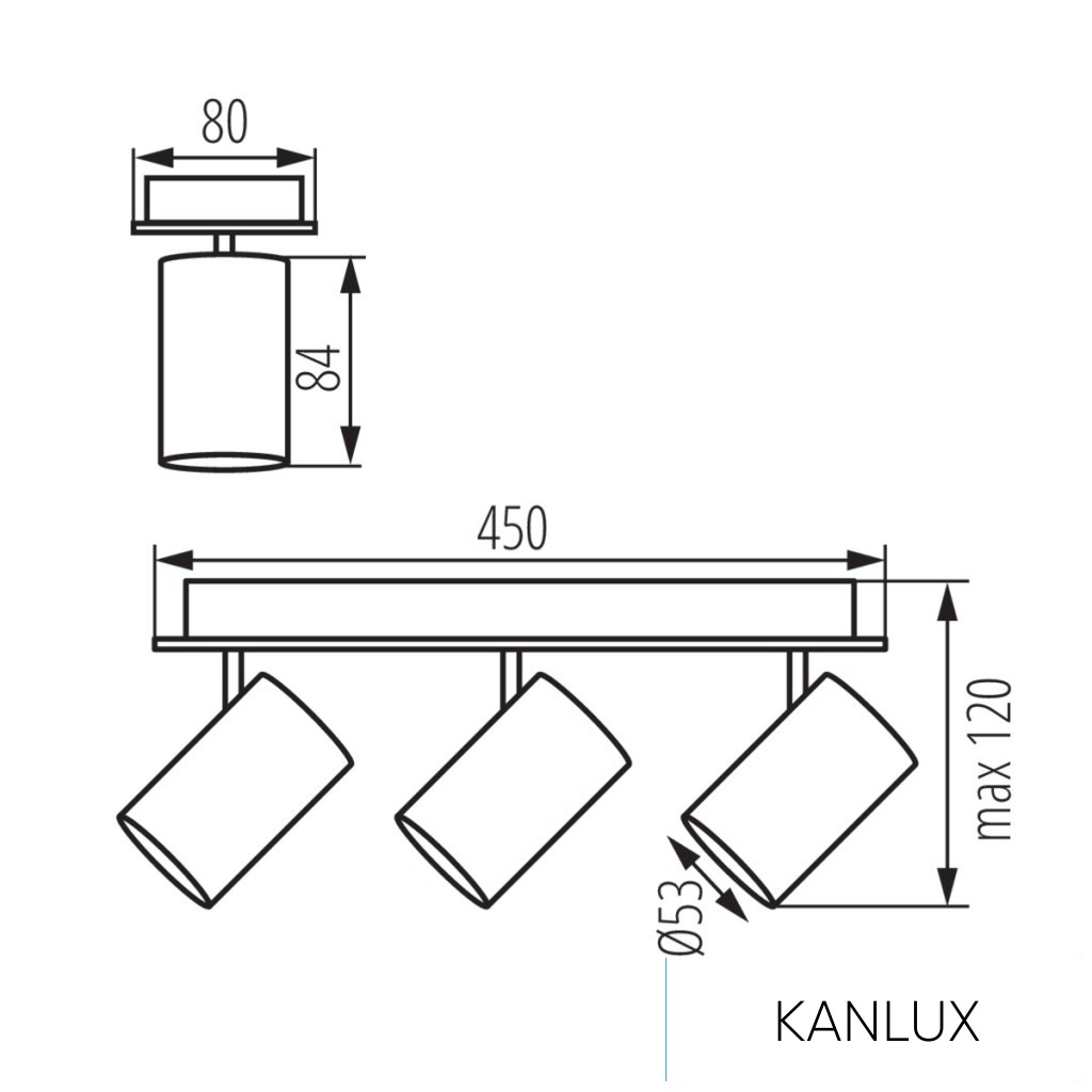 KANLUX EVALO EL-3I W-SR lámpa GU10