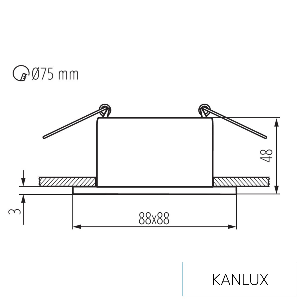 KANLUX GLOZO DSL G/W dekorációs keret SPOT