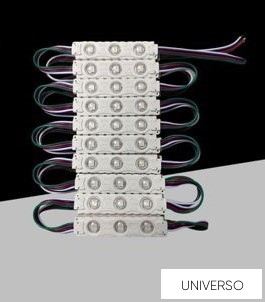 UNIVERSO LED modul 3xSMD-5050 DC:12V 1.5w RGB 75x15mm 20db/csomag