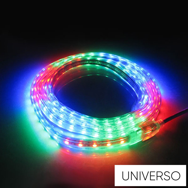 UNIVERSO Flexibilis LED szalag AC:230V 2835-60D-10MM 7.6w/M RGB IP65