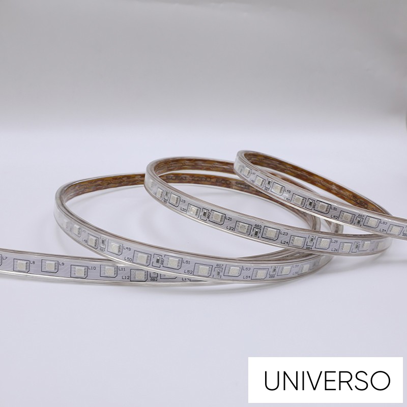 UNIVERSO Flexibilis LED szalag AC:230V 2835-60D-10MM 7.6w/M RGB IP65