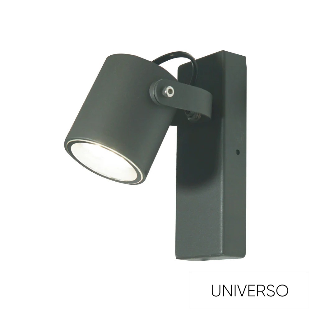 UNIVERSO Kültéri fali lámpa GU10 Max.60w 120x90x172mm IP54 antracit 5év 