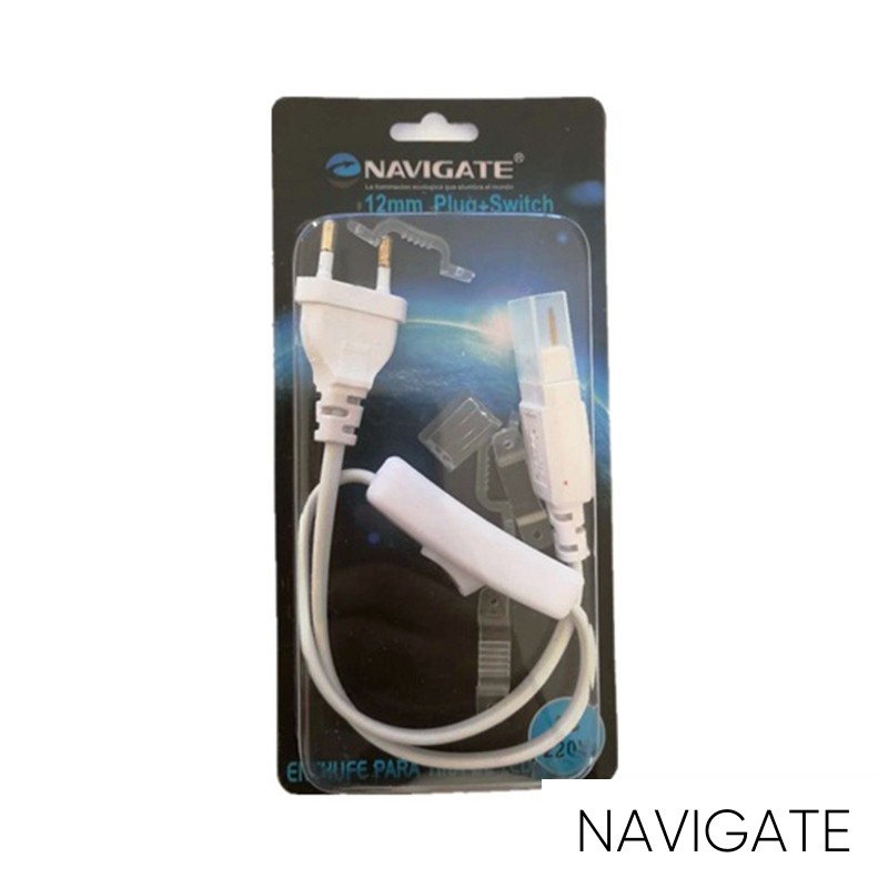 NAVIGATE LED szalag 12mm dugó kapcsolóval