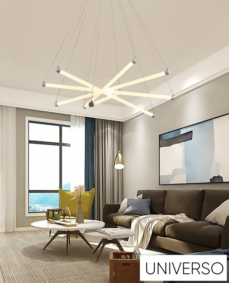 UNIVERSO Függeszték 55w 4400lm 3000k IP20 Fehér 820x1100mm