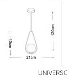 UNIVERSO Függeszték 1xG9 max.10w D210x400x1200mm IP20 Óarany 5év