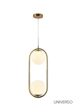 UNIVERSO Függeszték 2xG9 max.10w D200x500x1200mm IP20 Óarany 5év