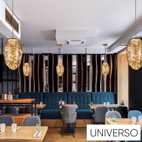 UNIVERSO Függeszték 12w 1080lm 3000k 360° IP20 ∅200x300x1400mm amber