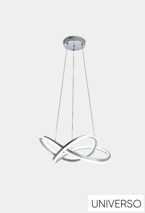 UNIVERSO Függeszték LED 60w 4800lm CCT.kap D500x1100mm IP20 Króm