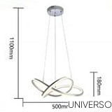 UNIVERSO Függeszték LED 60w 4800lm 4000k ∅500mm IP20 ezüst