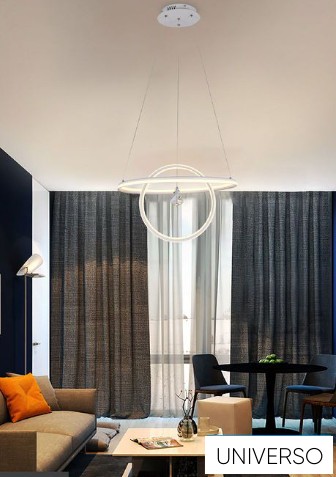 UNIVERSO Függeszték 70w 5600lm 3000k IP20 Fehér D600x1500mm