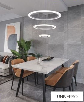 UNIVERSO Függeszték 68w 5440lm CCT IP20 Fehér D600x1100mm 