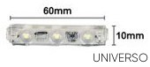 UNIVERSO LED modul 3xSMD-2835 DC:12V 1.2w 140lm 3000k 60x10mm 20db/csomag