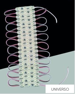 UNIVERSO LED modul 3xSMD-2835 DC:12V 1.2w 140lm 4000k 60x10mm 20db/csomag