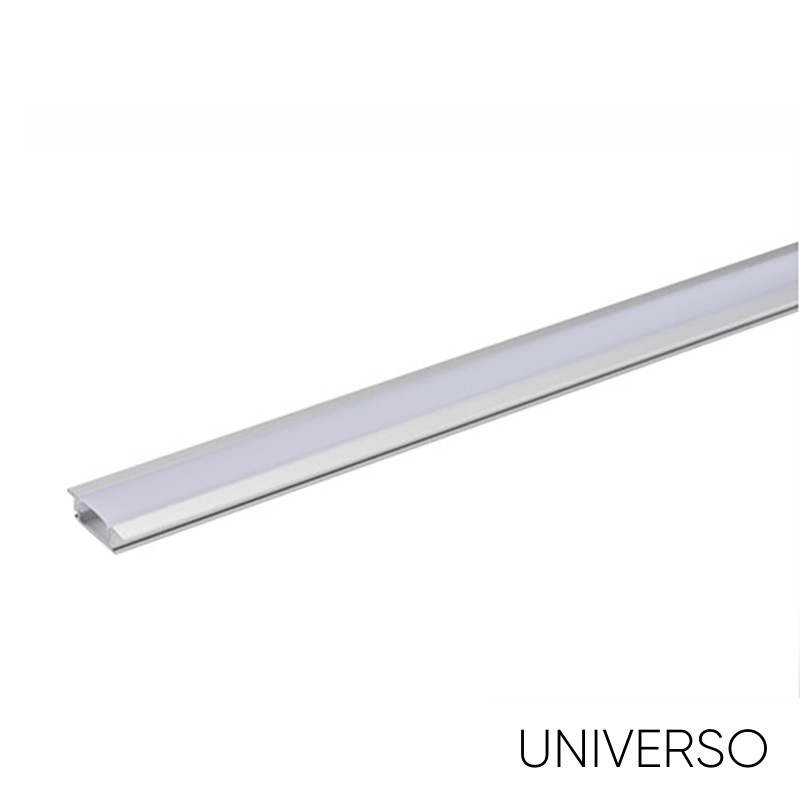 UNIVERSO süllyesztett aluprofil matt fehér fedlappal 2m 24.15*6.9mm