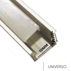 UNIVERSO süllyesztett aluprofil matt fehér fedlappal 2m