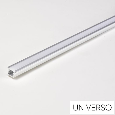 UNIVERSO süllyesztett aluprofil matt fehér fedlappal 2m