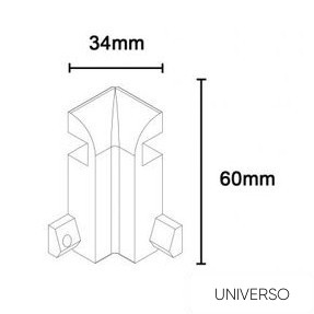 UNIVERSO Al-34 Lábazati profil belső sarok