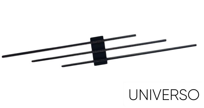 UNIVERSO Fali lámpa 23w 1840lm 4000k IP20 Fekete 720x110x50mm