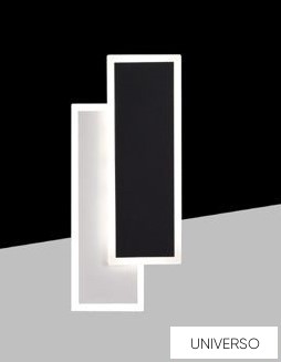 UNIVERSO Fali lámpa LED 15w 120lm CCT.kap IP20 150x350mm fehér/fekete