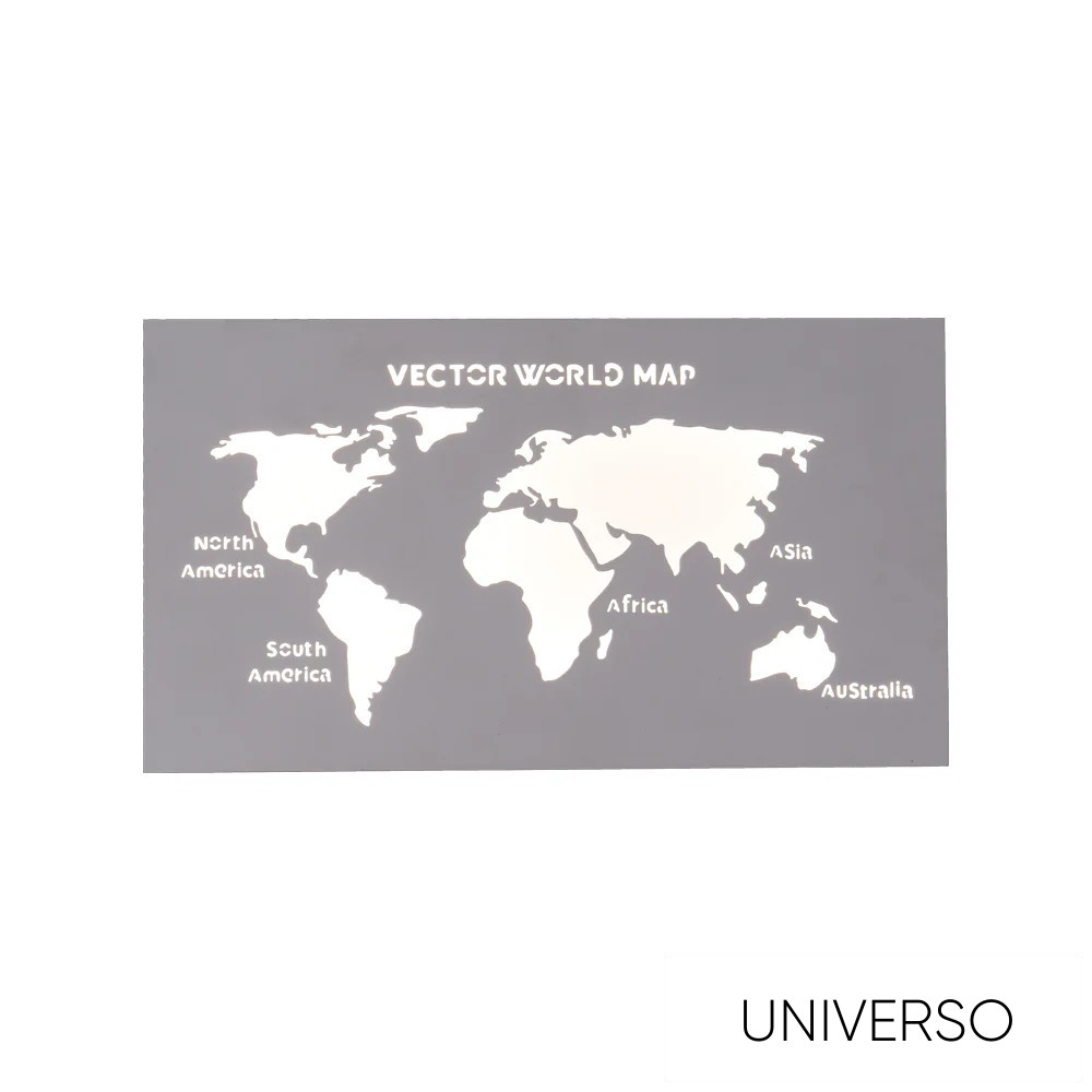 UNIVERSO térkép fali lámpa LED 13w 1040lm CCT IP20 285x160mm fehér