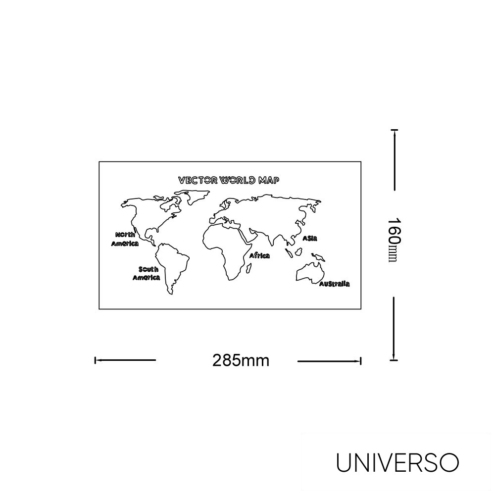 UNIVERSO térkép fali lámpa LED 13w 1040lm CCT IP20 285x160mm fehér