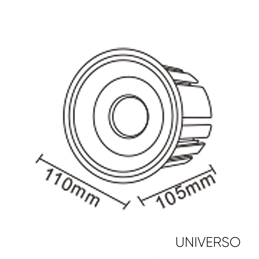 UNIVERSO spot lámpa AR111 LED 30w 2700lm 6500k CRI≥90 40° IP22 fekete