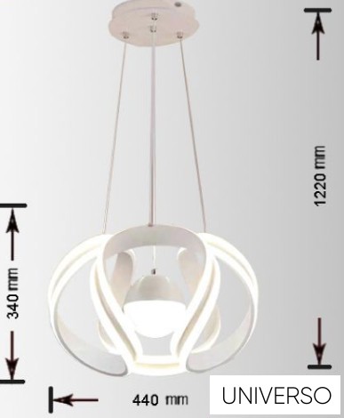 UNIVERSO Függeszték 78w 6240lm 6500K D440x1200mm fehér