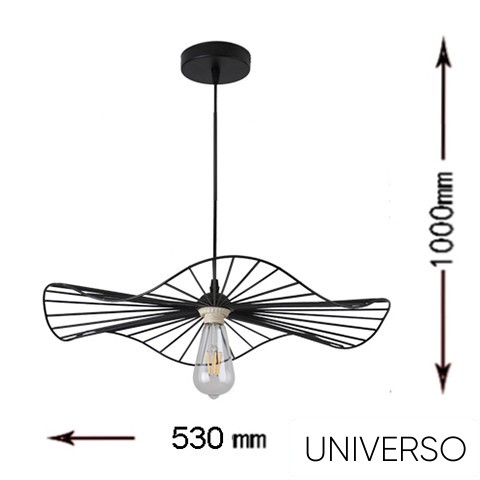 UNIVERSO Függeszték E27 max.60w IP20 ∅530 fekete