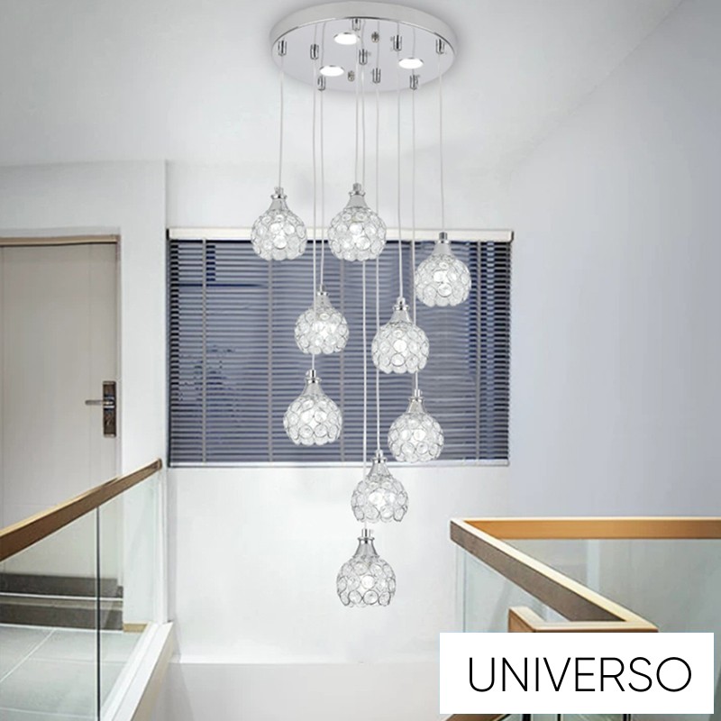 UNIVERSO Csillár 7w + G9x3.5w 4000lm 6500k 300×800mm IP20 króm