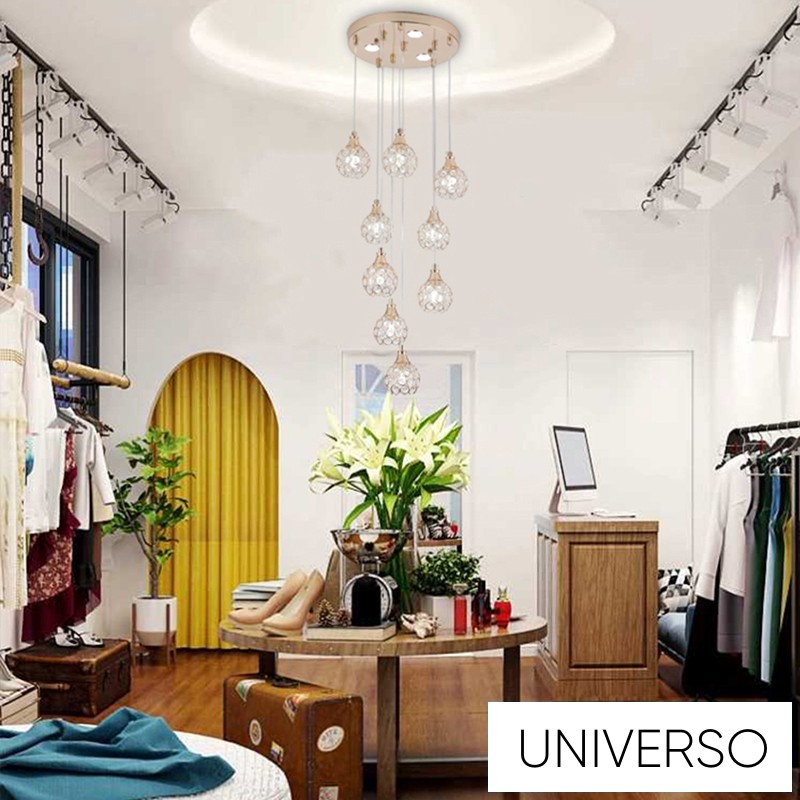 UNIVERSO Csillár 7w + G9x3.5w 4000lm 6500k 300×800mm IP20 arany