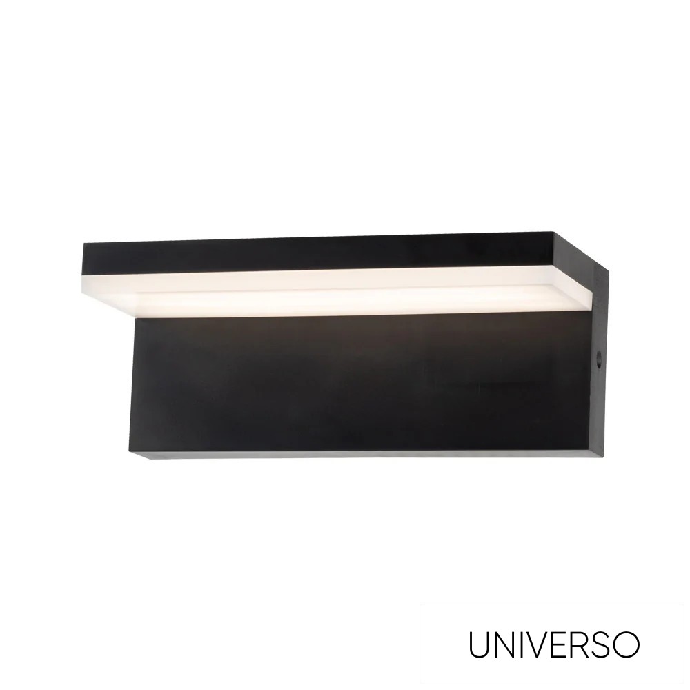 UNIVERSO Kültéri fali lámpa 10w 1000lm CCT.kap IP54 Fekete 210x90x82mm 3év