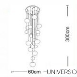 UNIVERSO Csillár G9 x 19 Max.60w Ø600×3000mm IP20