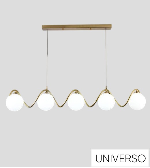 UNIVERSO Függeszték 5xG9 max.10w 920x150x1000mm IP20 Óarany